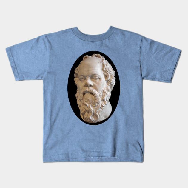 Greek Philosopher Socrates in Marble Kids T-Shirt by Star Scrunch